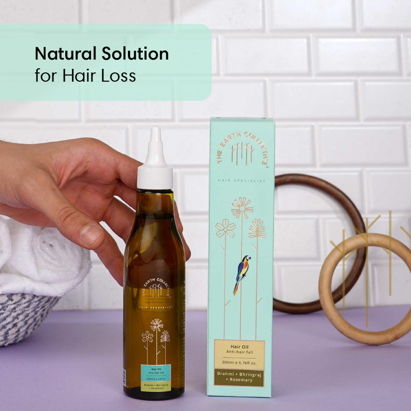 ANTI-HAIR FALL HAIR OIL | For Weak & Thinning Hair | Brahmi, Bhringraj & Rosemary