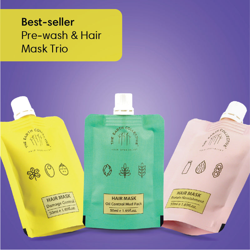 Hair Mask Trio -  Trial Pack of 3 Hair Masks