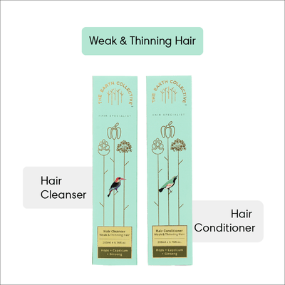 Combo Weak & Thinning Hair | Hair Cleanser & Conditioner Pack
