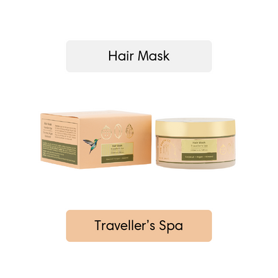 TRAVELLER'S SPA HAIR MASK | For Instant Spa-like Experience | Coconut, Argan & Almond